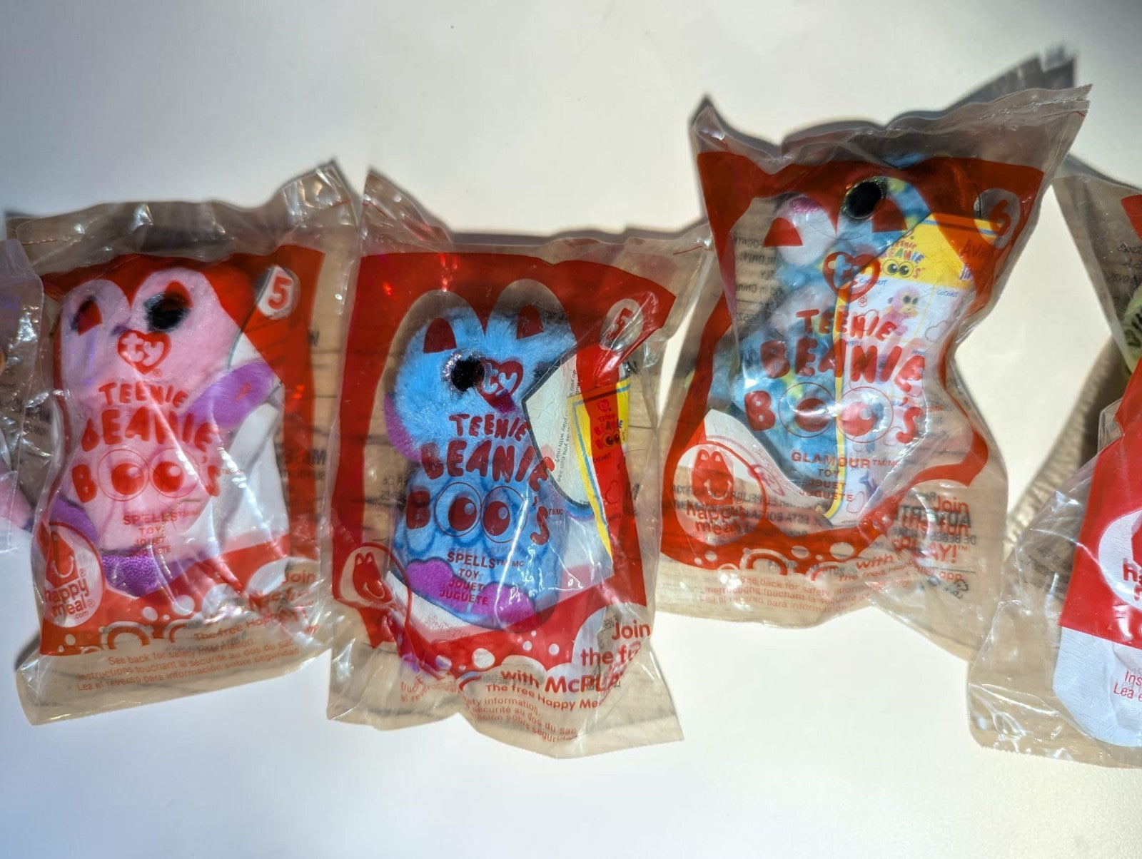 McDonald's TY Teenie Beanie Boos Happy Meal Toy Lot, 2 Extra