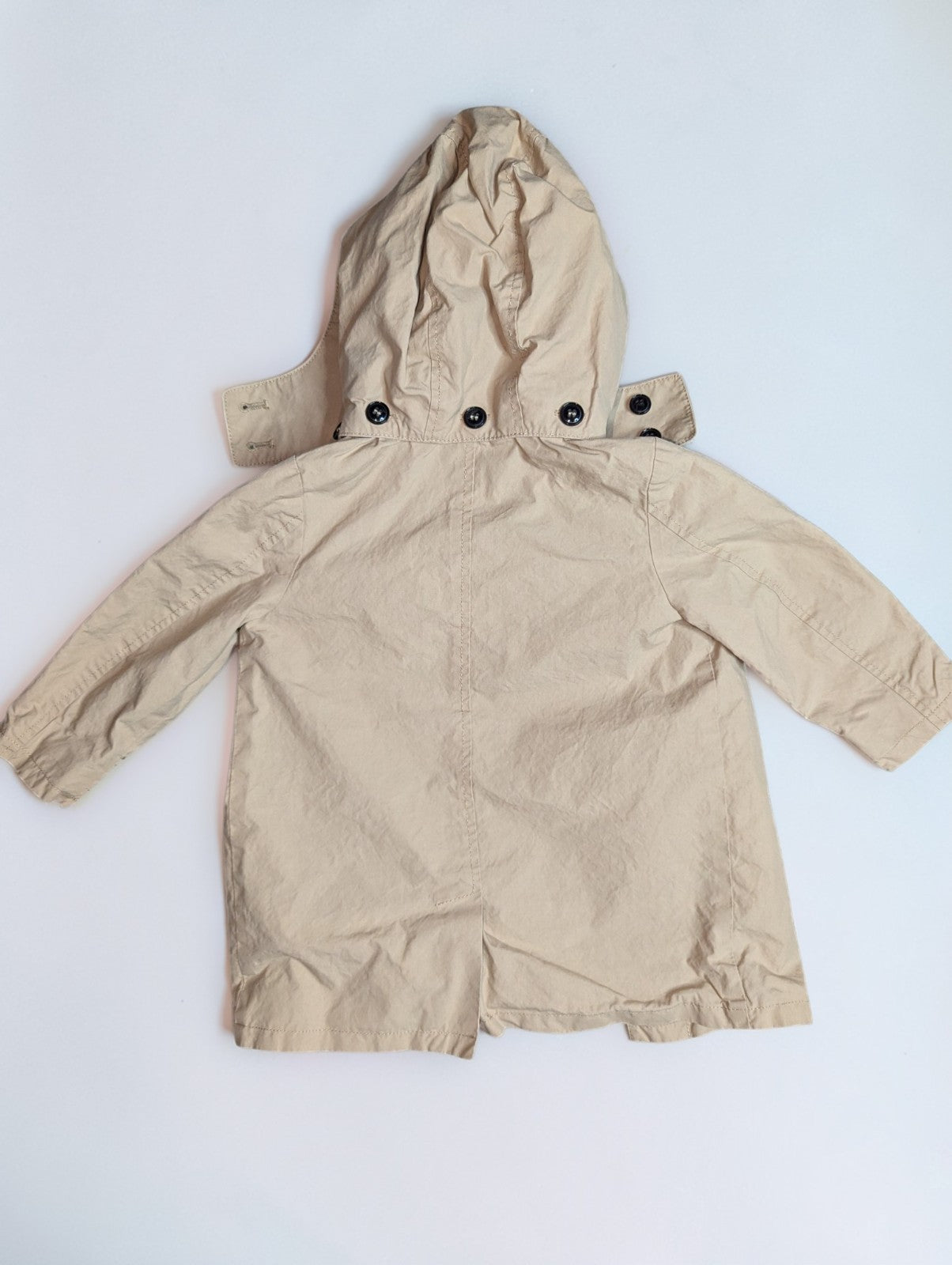 Burberry Kids' Trench Coat, Detatchable Hood, Iconic Nova Check Lining, 18 Month