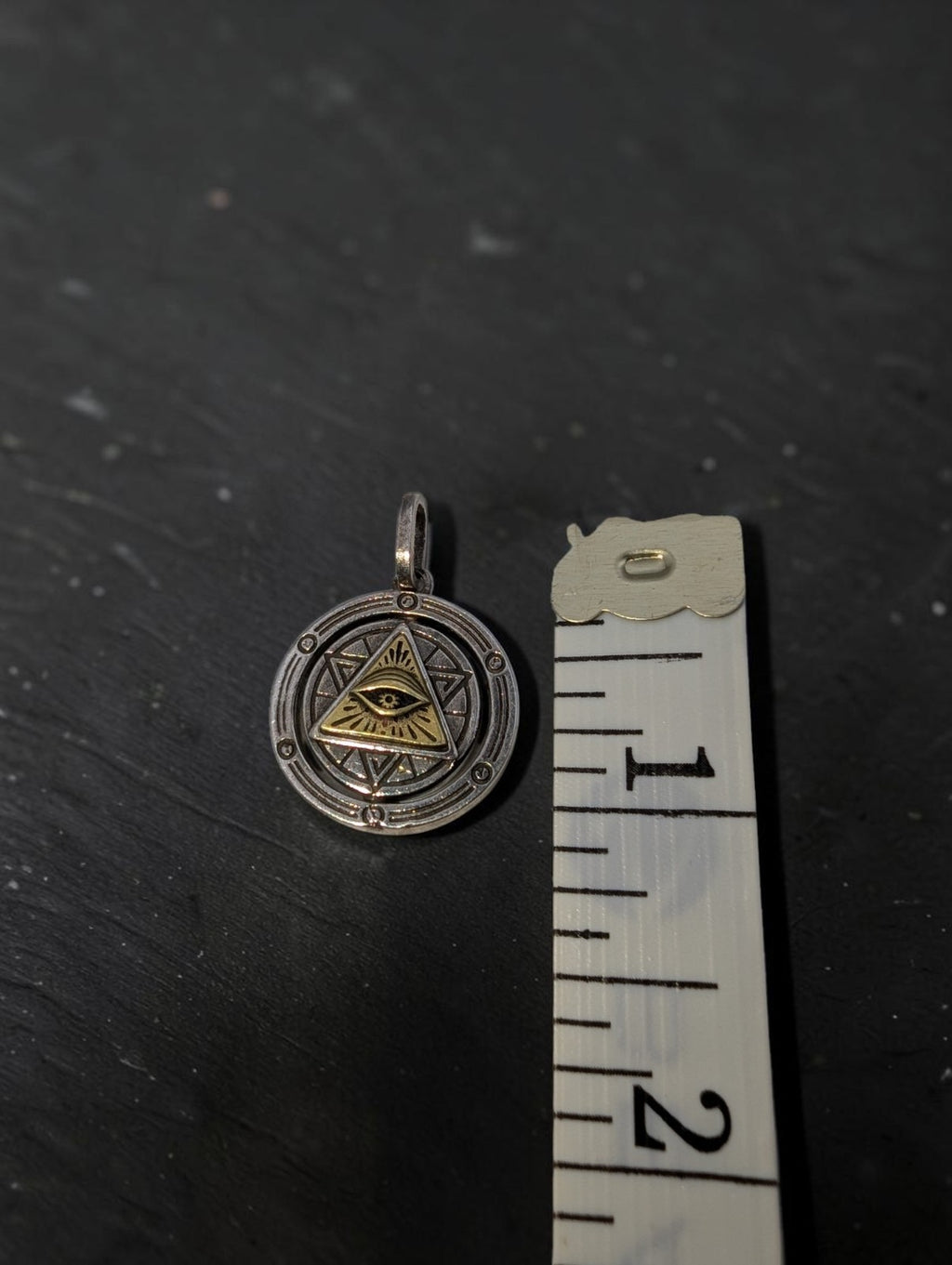 Rotatable Eye of Providence, Eye of Horus 925 Sterling Necklace Pendant