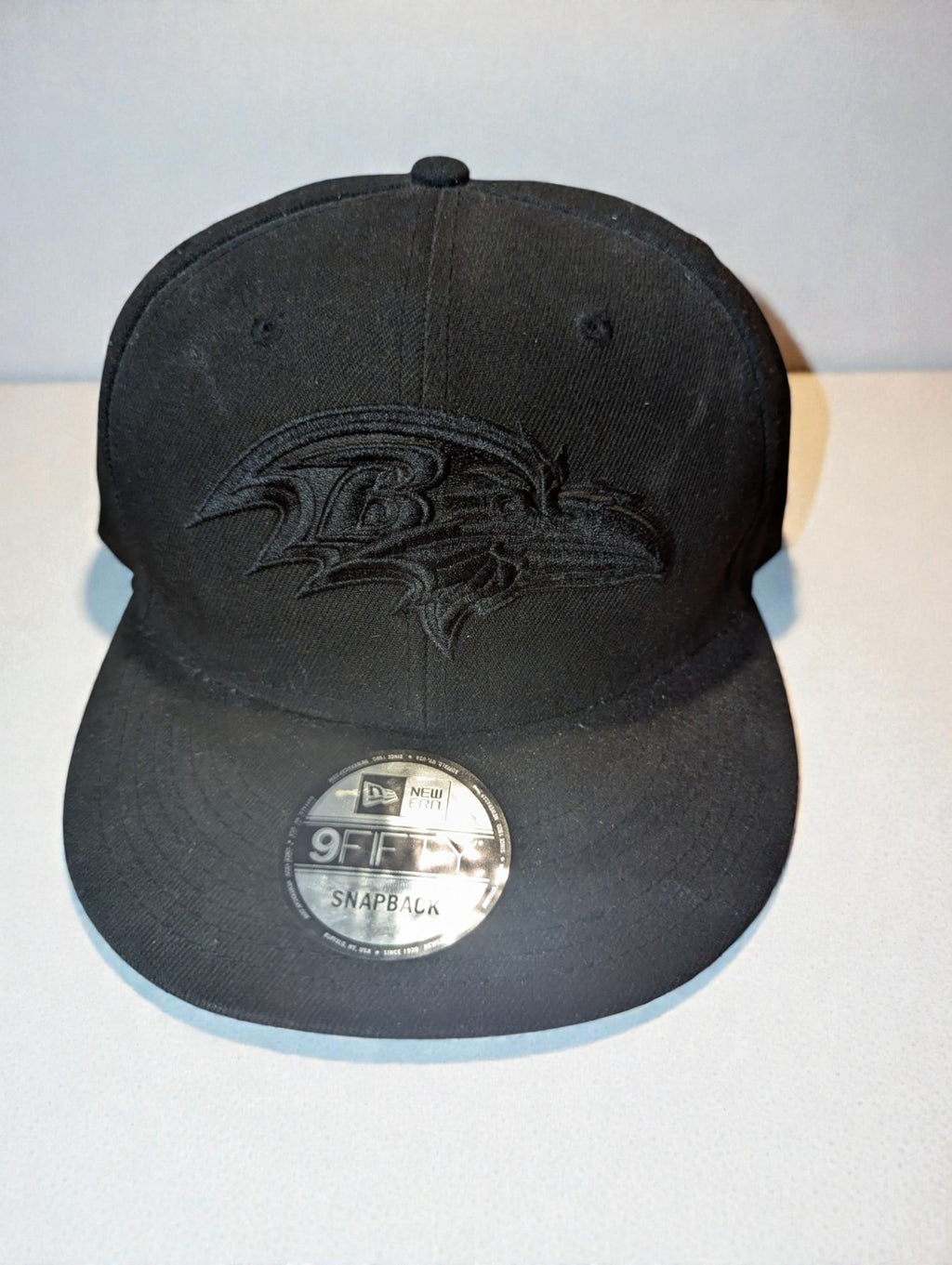 New Era Baltimore Ravens Black on Black 9Fifty Snapback Hat