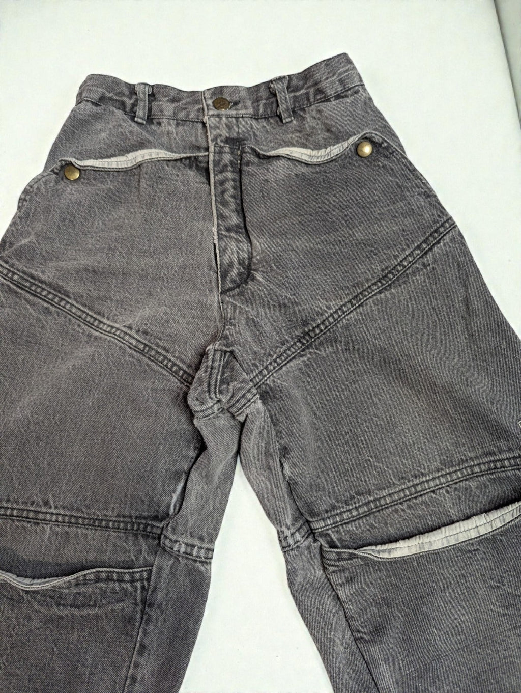 Y2K Guess Denim Women's Cargo Jeans Utility Pockets Grey, Size 2
