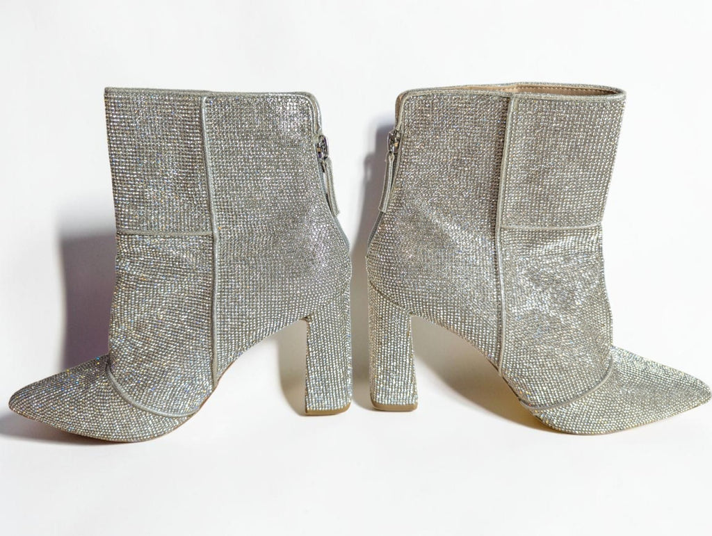Steve Madden Women's Noticed-R Rhinestone Ankle Booties, Size 10