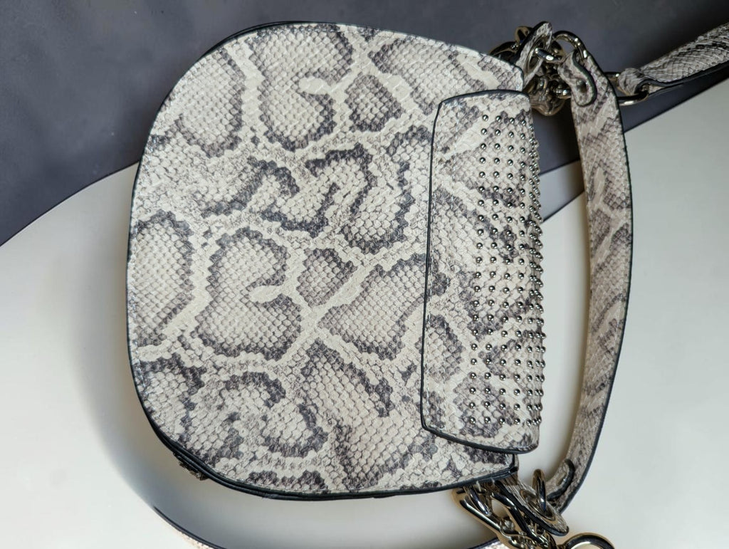 Steve Madden Baubress Snakeskin Crossbody Bag, Studded Snakeskin