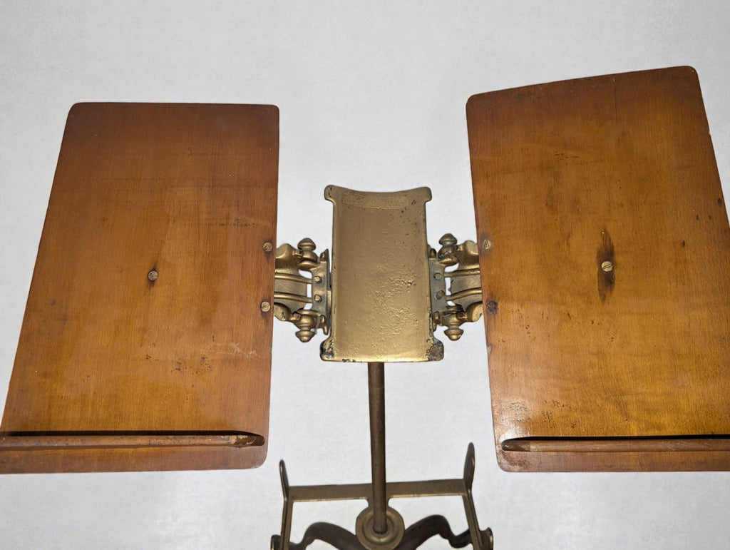 Antique Ornate Adjustable Dictionary/Bible Stand, Cast Iron Geo J Flanagan