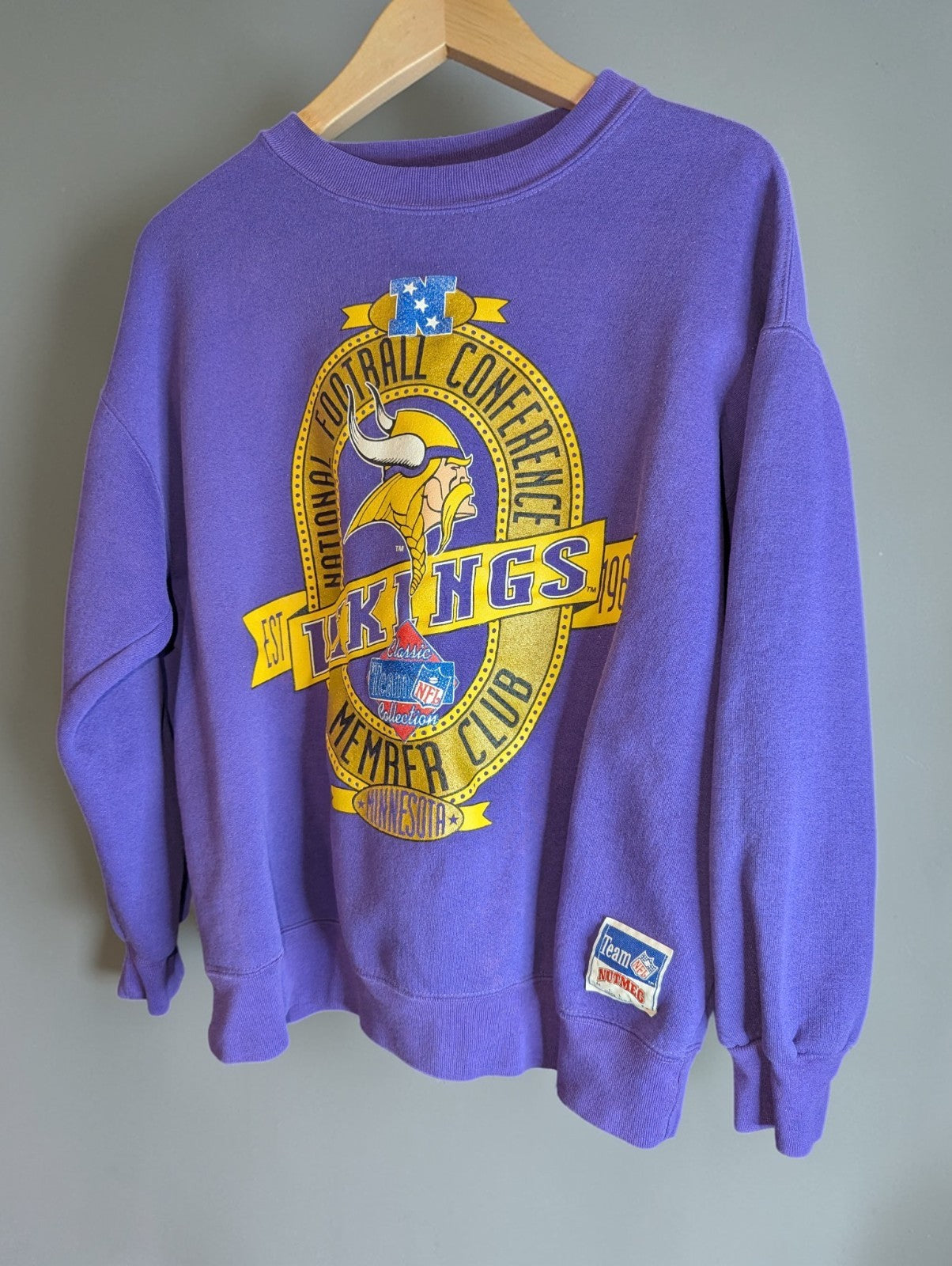 Vintage Minnesota Vikings National Football Conference Member Club Sweatshirt, L