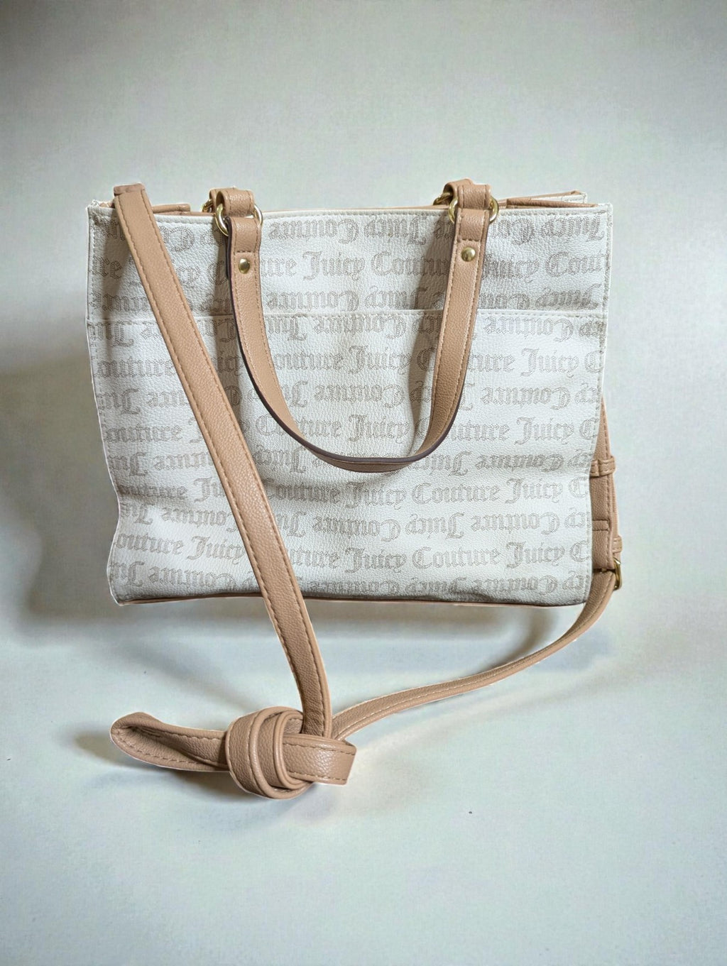 Juicy Couture Tan and Cream Shoulder Bag with Strap