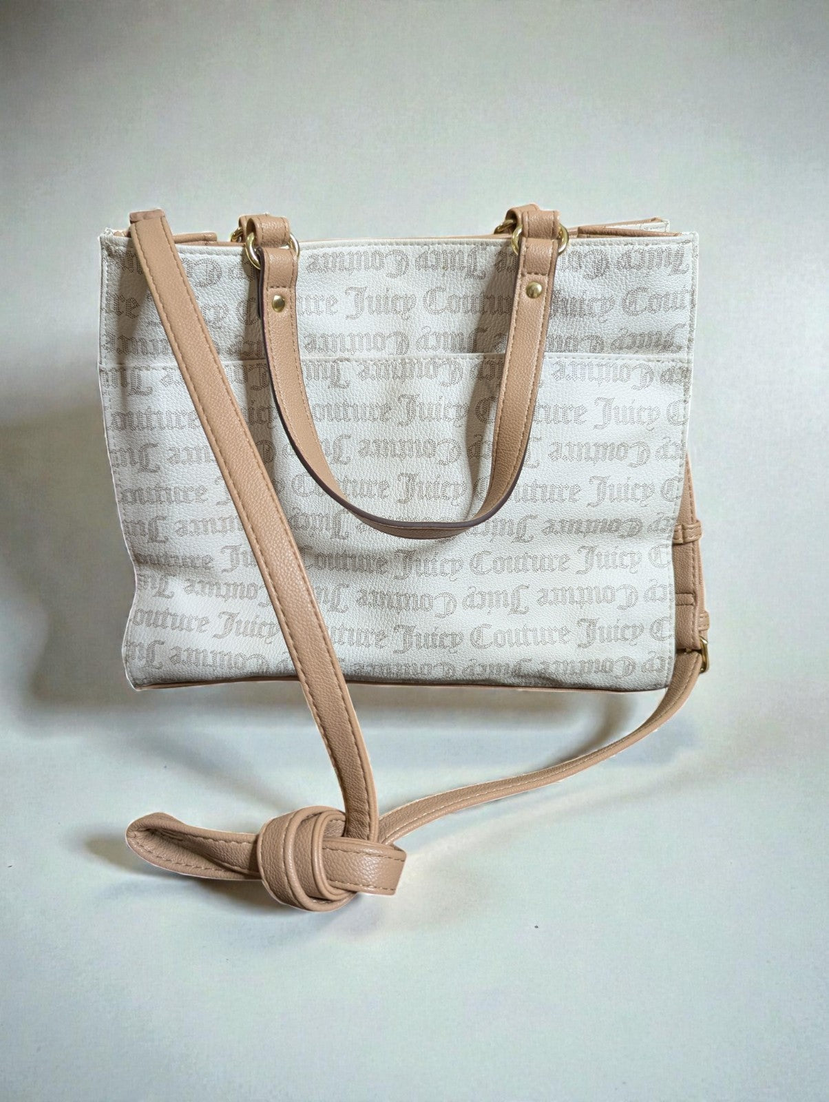 Juicy Couture Tan and Cream Shoulder Bag with Strap