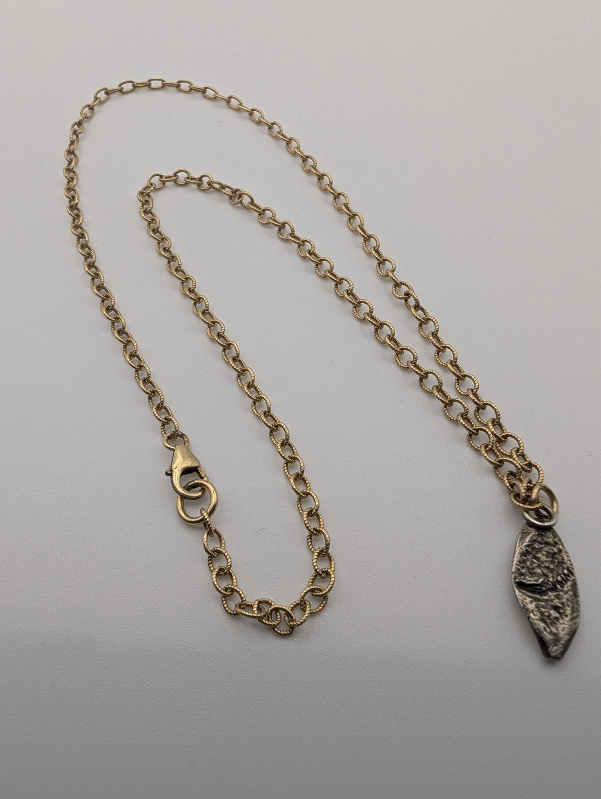 Vintage Virgin Mary 925 Pendant on Gold Filled Chain Necklace