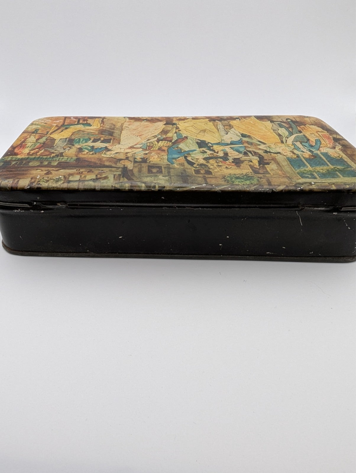 Vintage "Dickensian Memories" Toffee Tin 40s-50s, 7"x3.5"1.5"