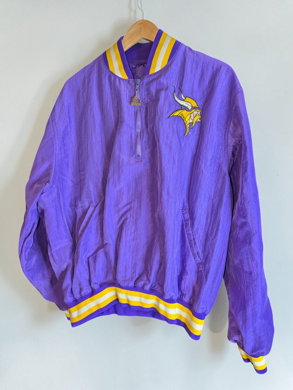 90s Minnesota Vikings Starter Pullover Windbreaker Jacket, Men's XL
