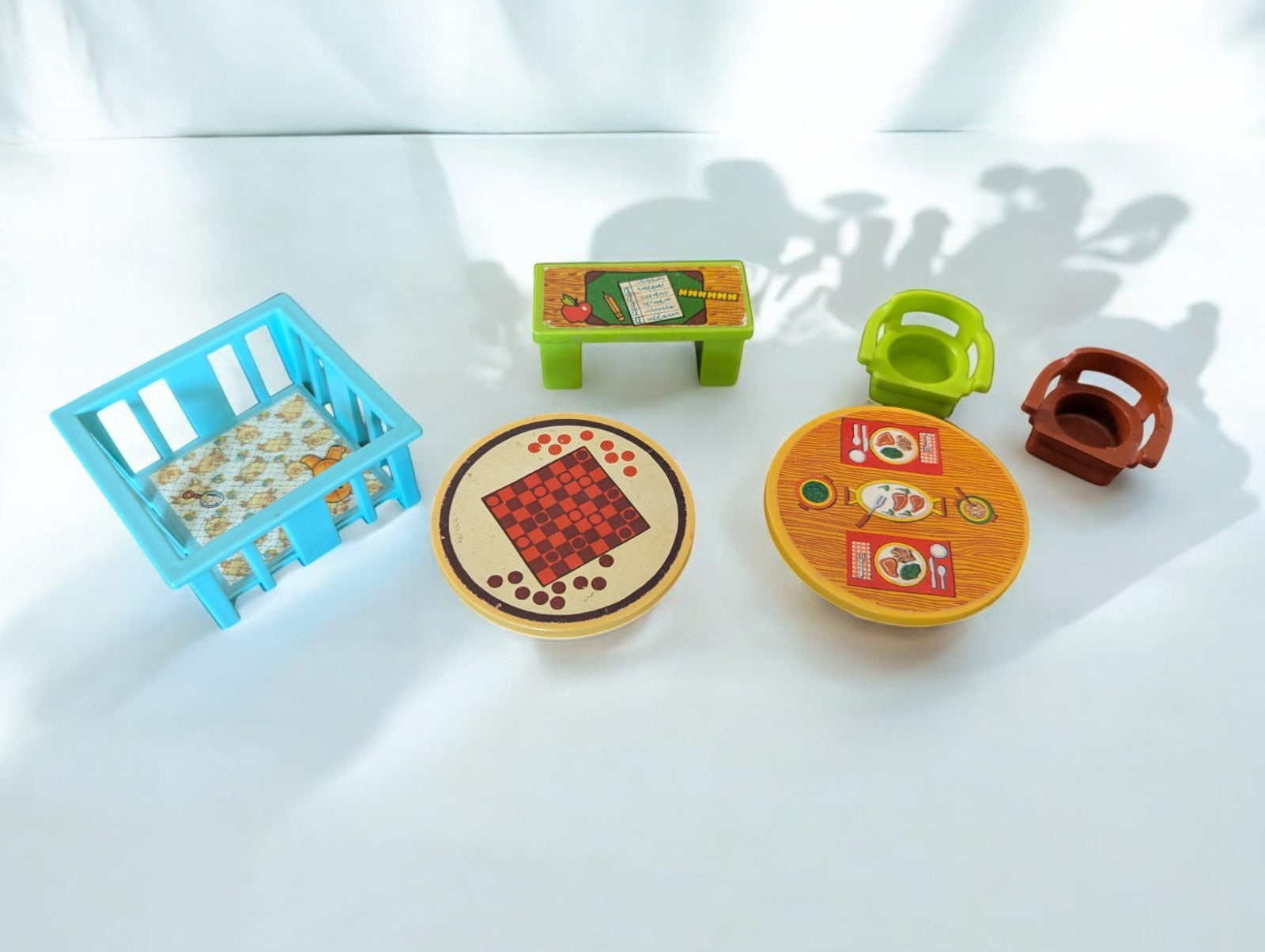 Vintage 1970s Fisher Price Dollhouse Furniture Lot of 6