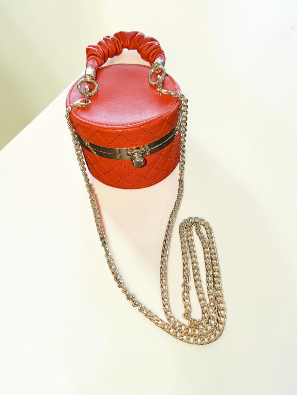 Fashion Nova "Here For The Drama" Round Clutch Bag Orange, Crossbody Strap