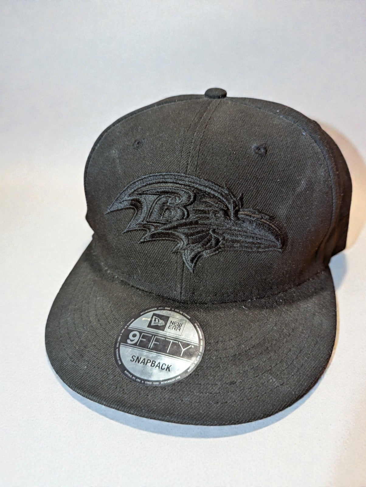 New Era Baltimore Ravens Black on Black 9Fifty Snapback Hat