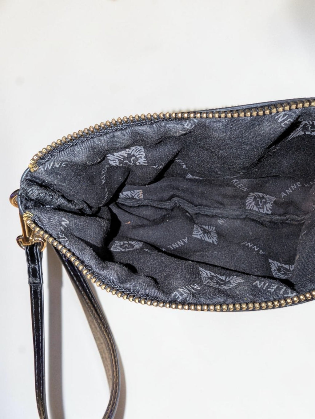 Anne Klein Black Quilted Wristlet Clutch