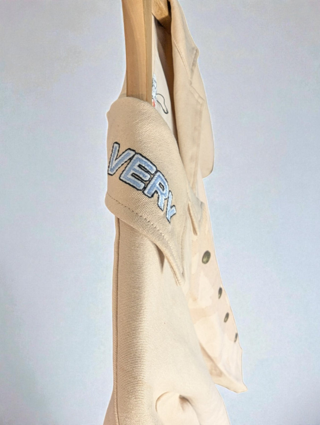 Very Rare Cyber Sigil Embossed Button-up Shirt Tan, Large (Button Missing Back)