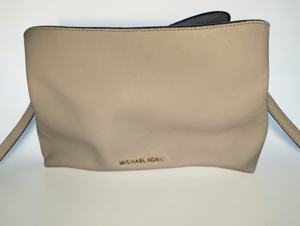 Michael Kors White Pebbled Leather Crossbody Bag