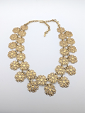 Vintage Vendome Floral Gold Plated Chain Necklace