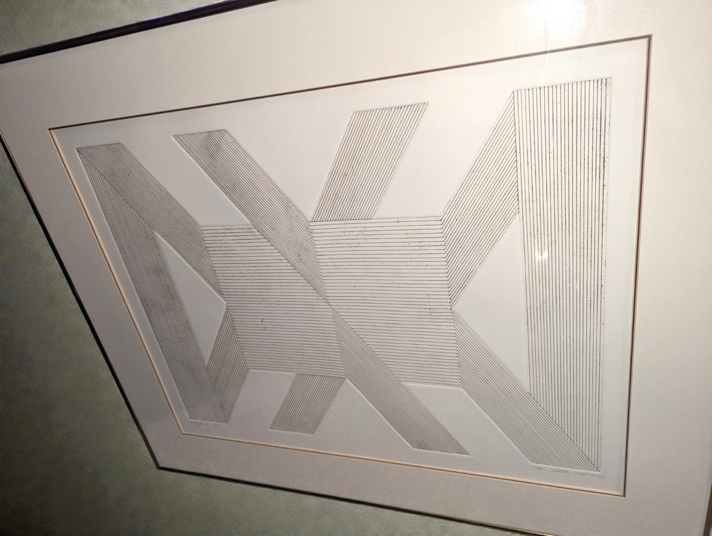 Bong Tae Kim 13/25 Hurum III W. Textured Lithograph Framed Artwork 29"x27.5"