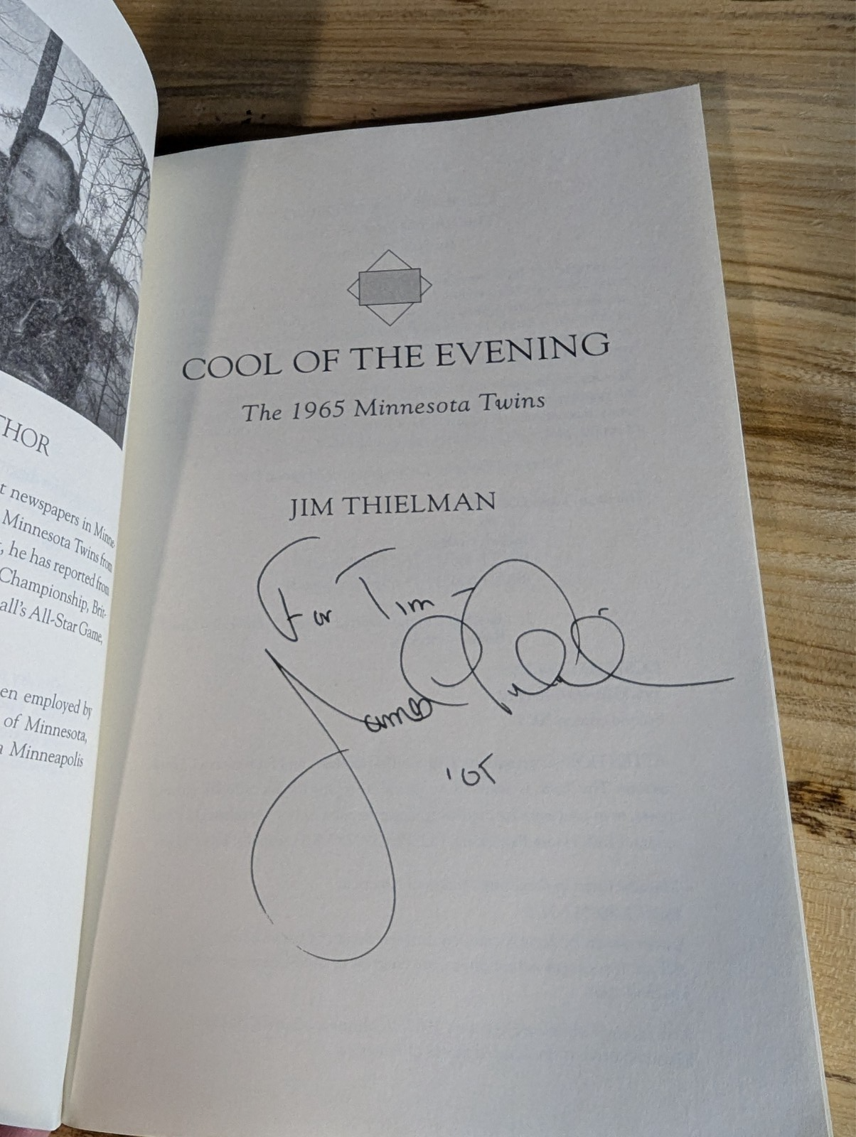 Cool of the Evening: The 1965 Minnesota Twins by Jim Theiman *Autograph Signed*
