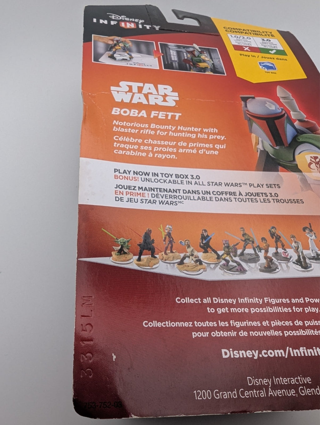 Sealed Disney Infinity 3.0 Edition Star Wars Boba Fett Collectible Action Figure