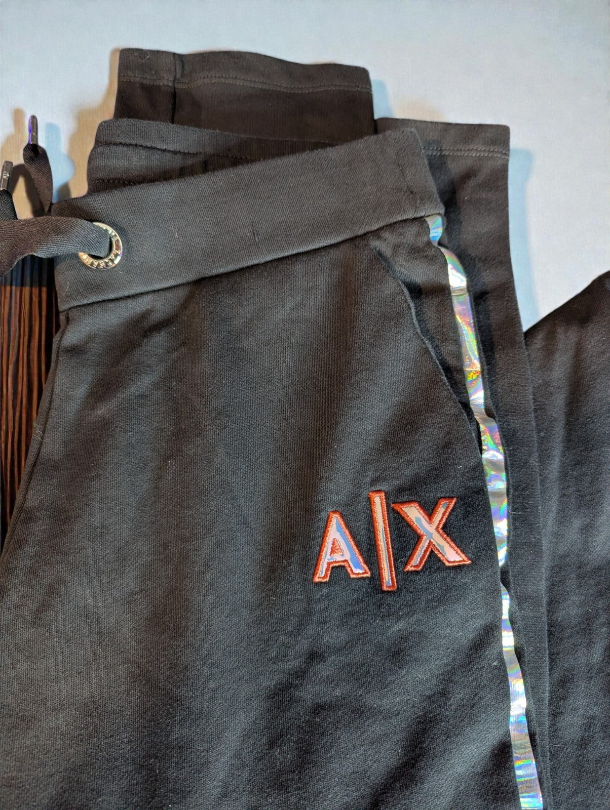 A|X Armani Exchange Women's Crew Neck Sweatshirt and Pants Tracksuit Set, Small