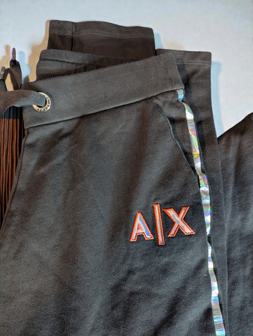 A|X Armani Exchange Women's Crew Neck Sweatshirt and Pants Tracksuit Set, Small