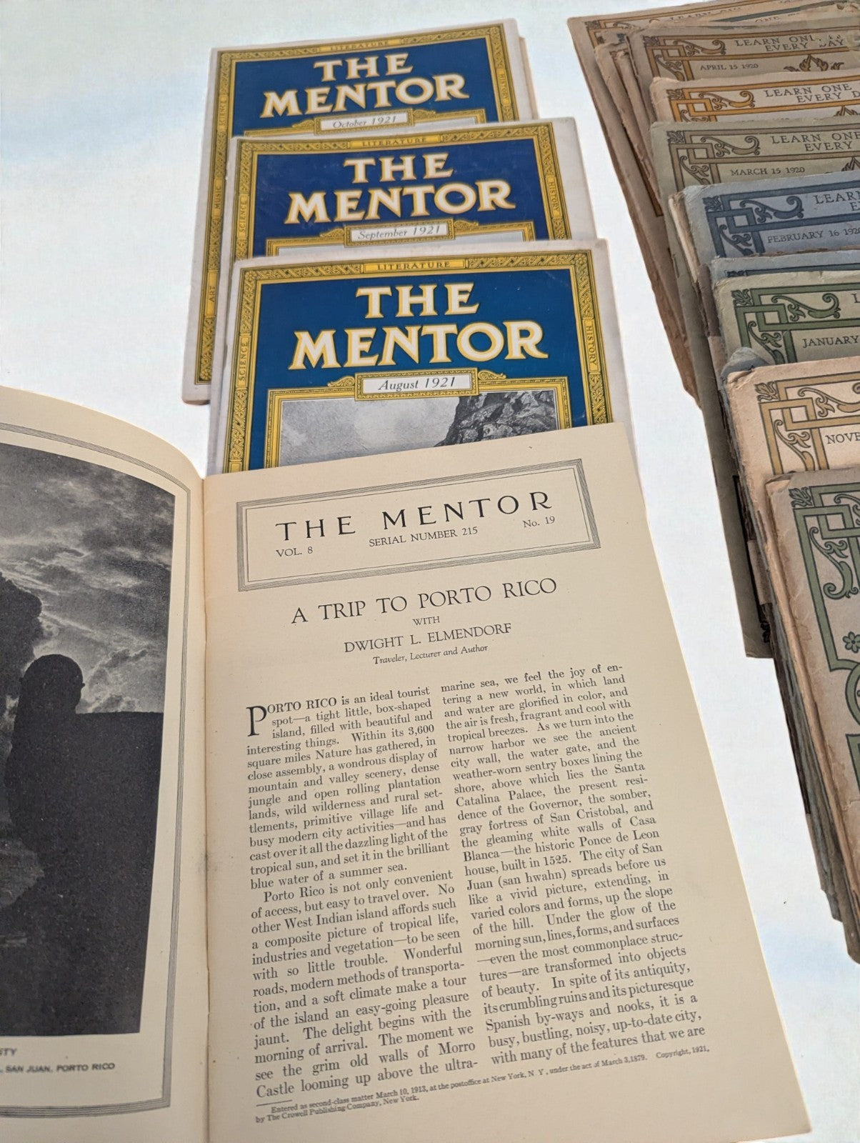 Collection of Vintage Issues of "The Mentor" Magazines, 1917-1921 Various (24)