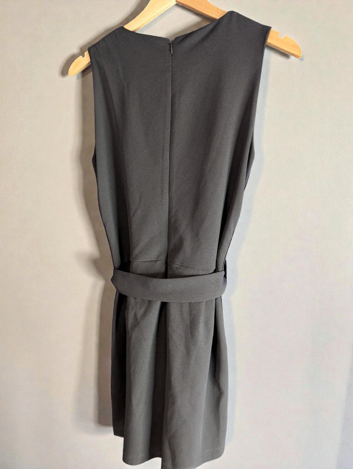 Michael Kors Sleeveless Black Shorts Romper Tie Waist, Medium