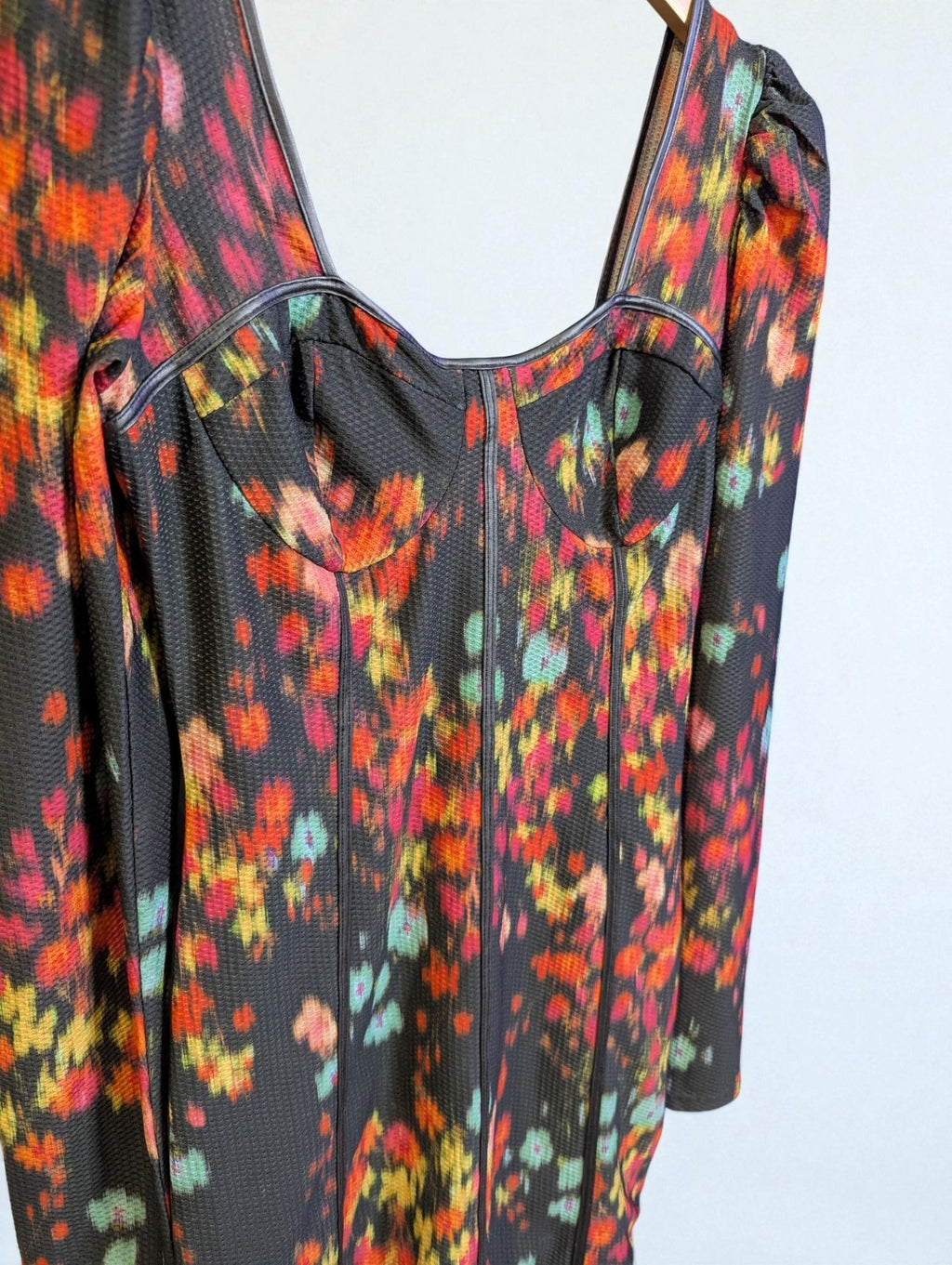 Guess Blurred Floral Print Bustier Minidress, Size M