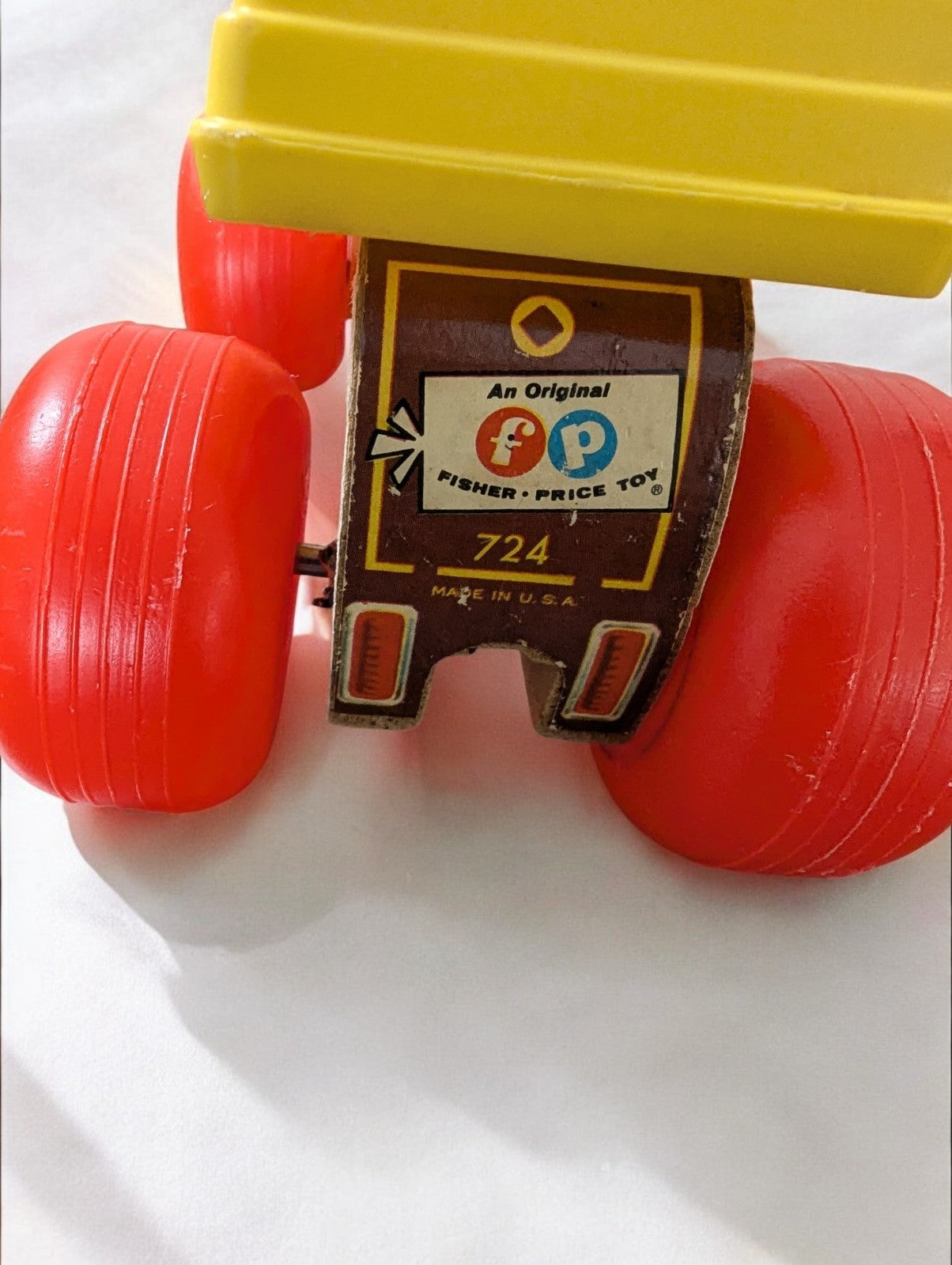 Vintage 1960s Fisher Price Toy Lot of 3- Jalopy, Lunch Box, Two Tune TV