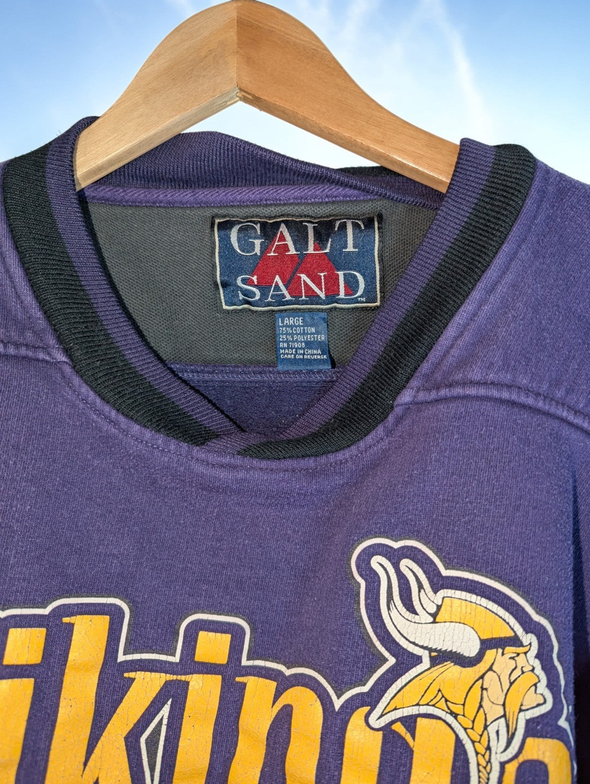 1996 Minnesota Vikings Crewneck Sweatshirt Vintage NFL Galt Sand, Men's Large