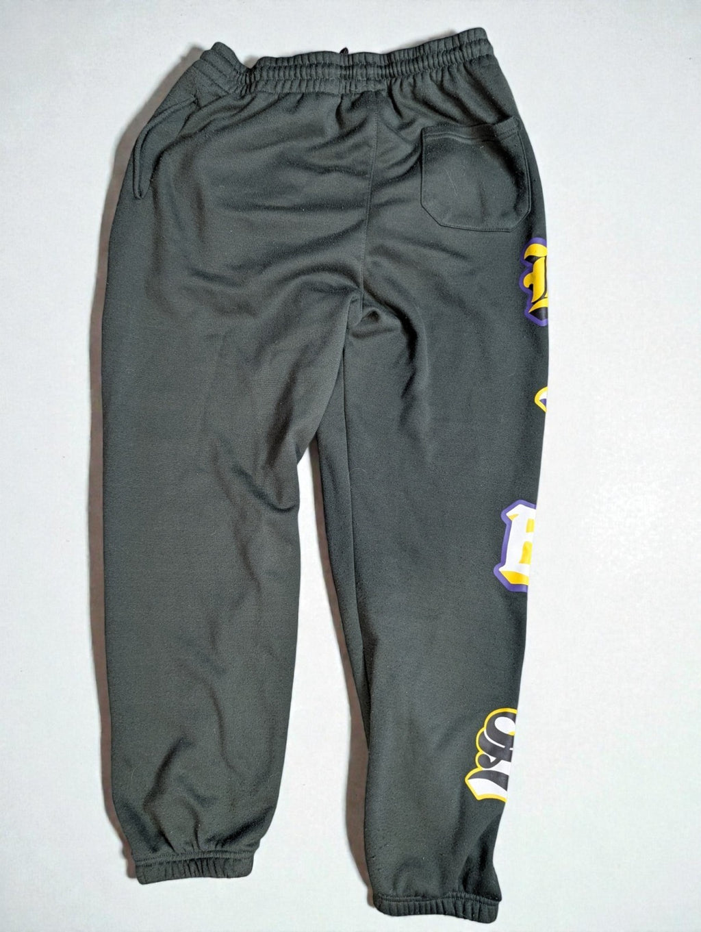 NBA Lakers Men's Dark Grey Fleece Jogger Pants, Size XL