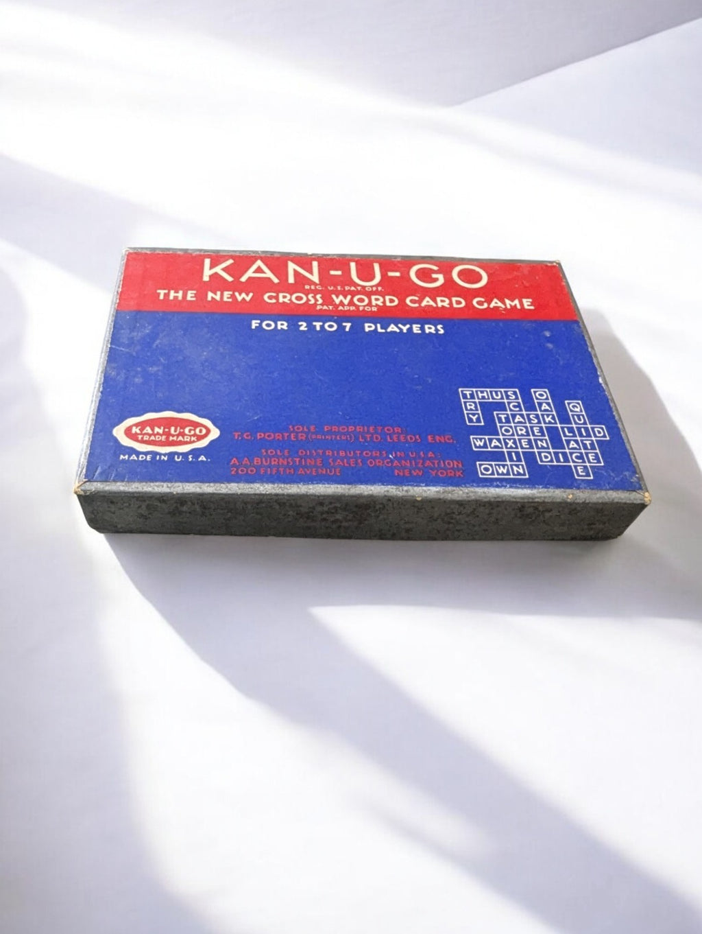 Vintage 1937 KAN-U-GO Crossword Game