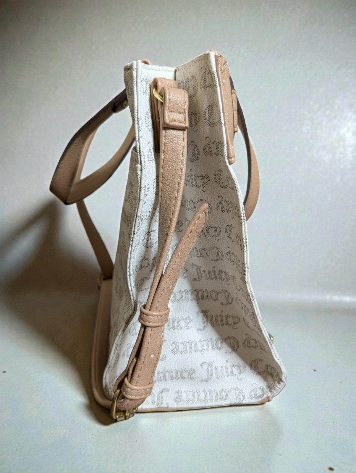 Juicy Couture Tan and Cream Shoulder Bag with Strap