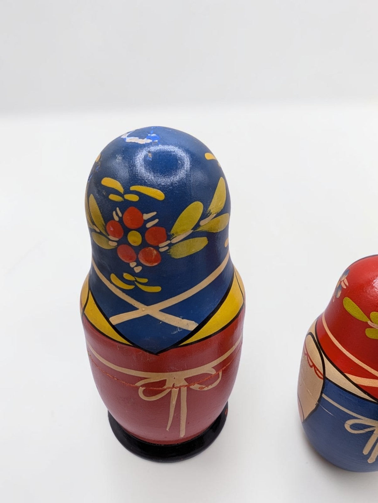 Vintage Hand Painted Wooden Russian Nesting Doll