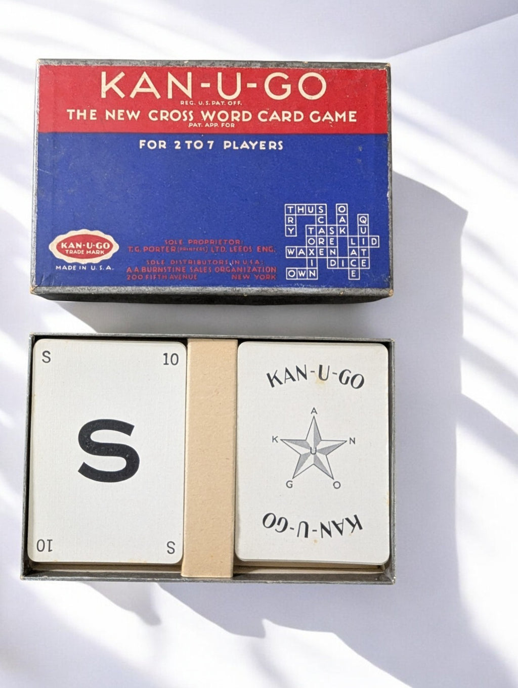 Vintage 1937 KAN-U-GO Crossword Game