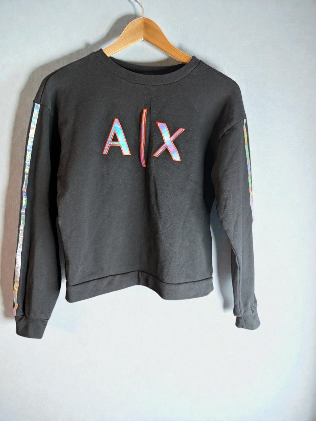 A|X Armani Exchange Women's Crew Neck Sweatshirt and Pants Tracksuit Set, Small
