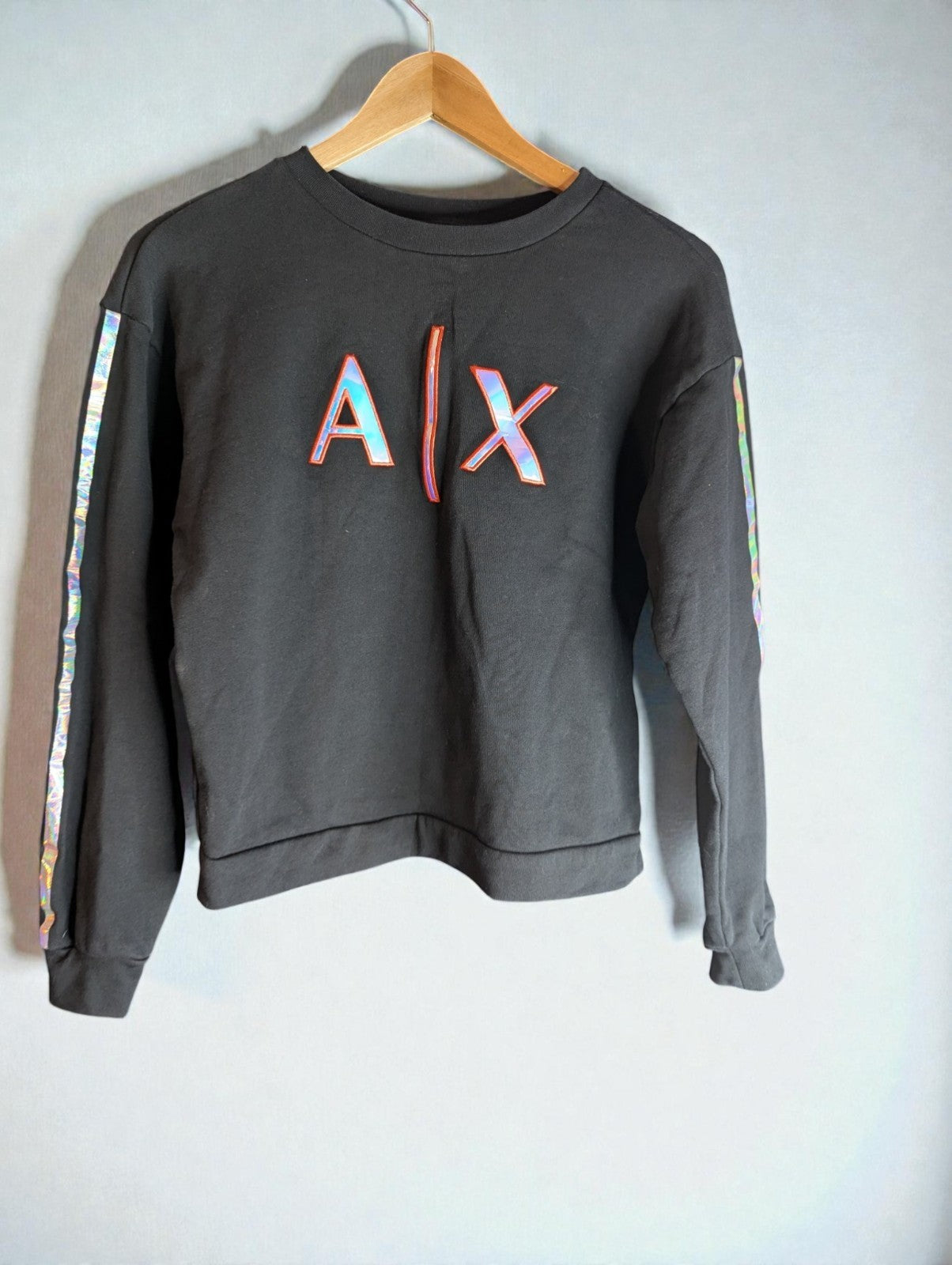 A|X Armani Exchange Women's Crew Neck Sweatshirt and Pants Tracksuit Set, Small