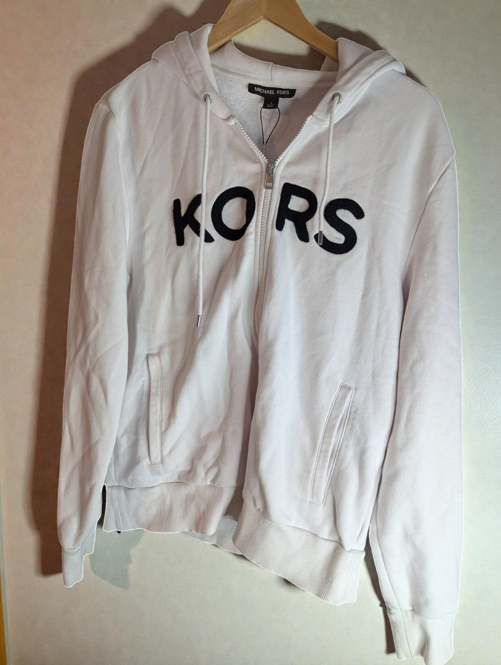 Michael Kors Men's Logo Cotton Blend Zip-Up Hoodie, Size L