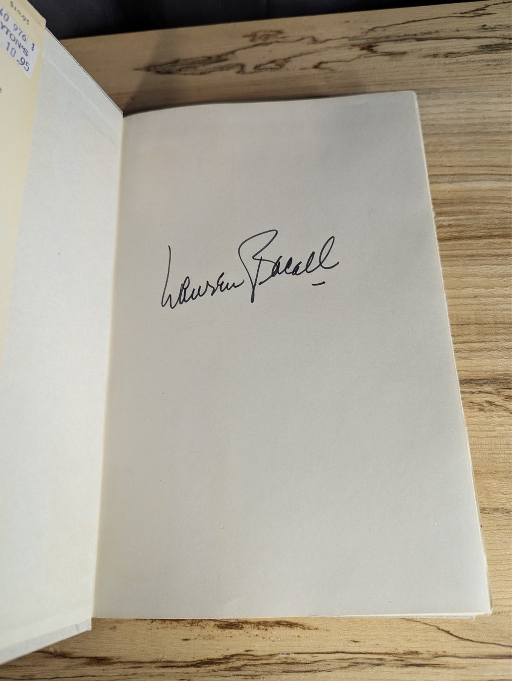 Lauren Bacall by Myself Autobiography Book, Signed Autographed