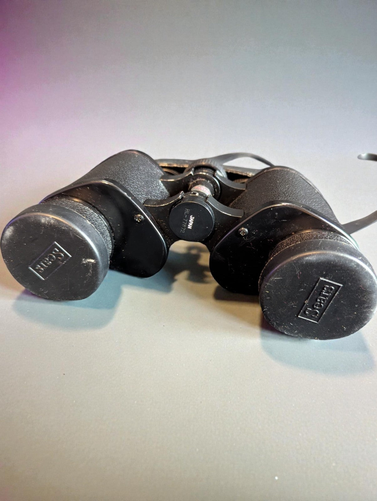 Vintage Sears Binoculars Model# 2527, 7x35mm amber-coated lenses, Case included