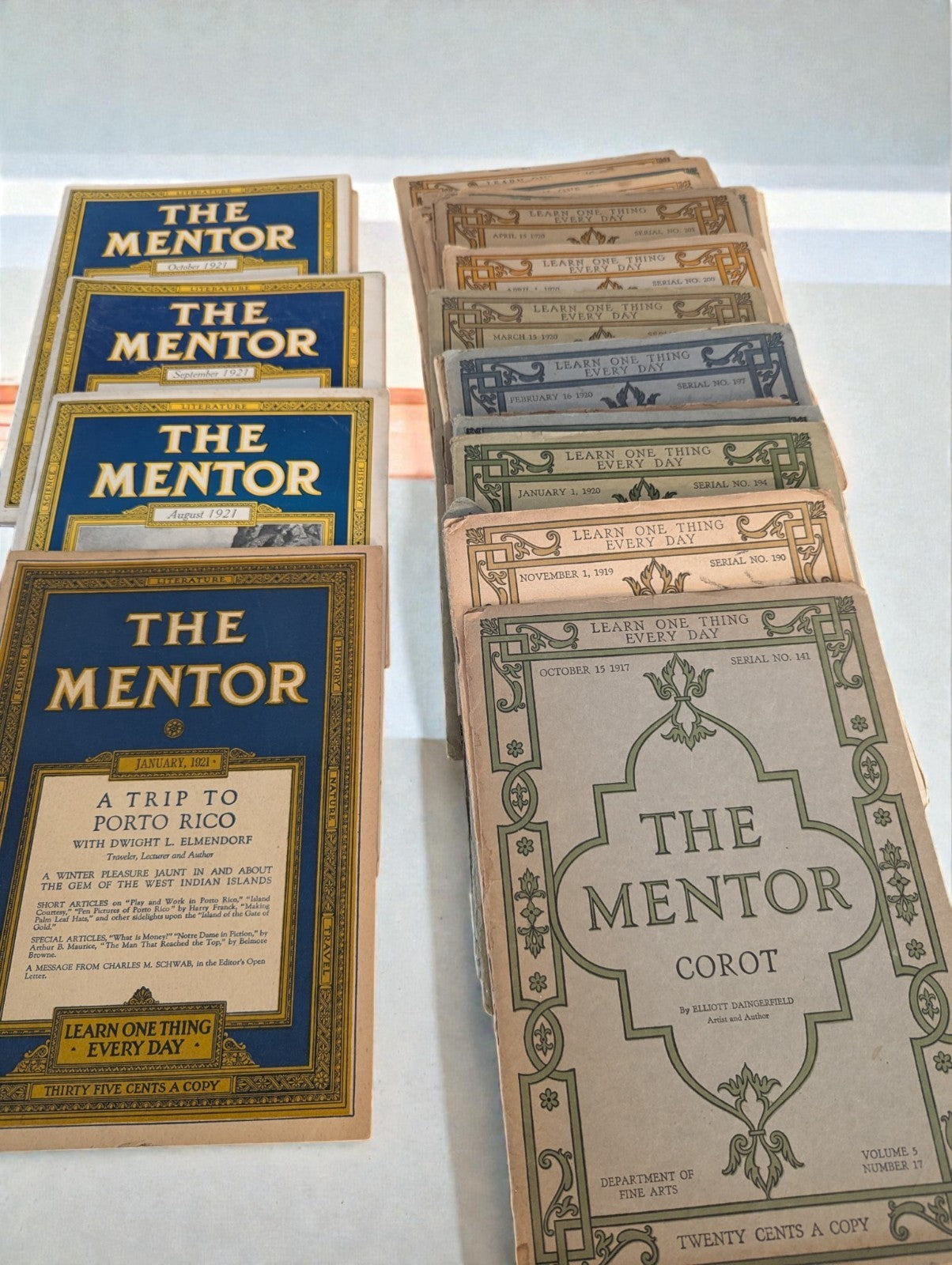 Collection of Vintage Issues of "The Mentor" Magazines, 1917-1921 Various (24)