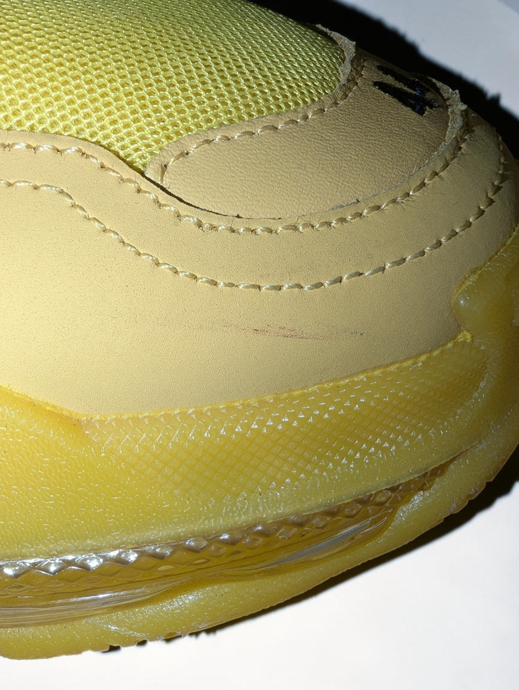 Yellow Balenciaga Triple S Chunky Men's Sneakers Clear Sole, Size 44, No Box