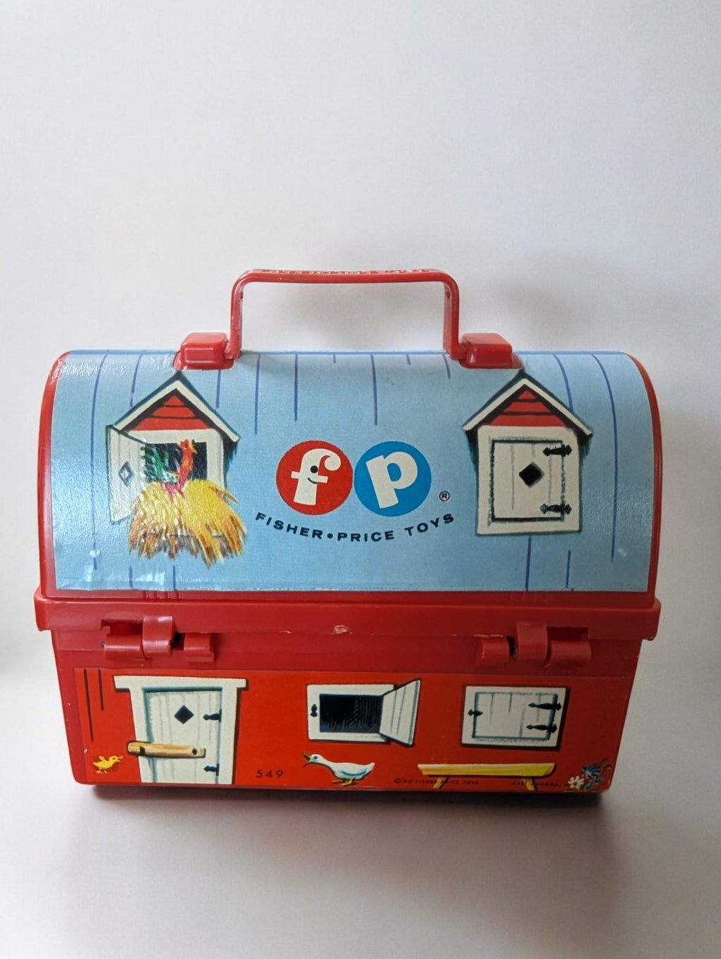 Vintage 1960s Fisher Price Toy Lot of 3- Jalopy, Lunch Box, Two Tune TV