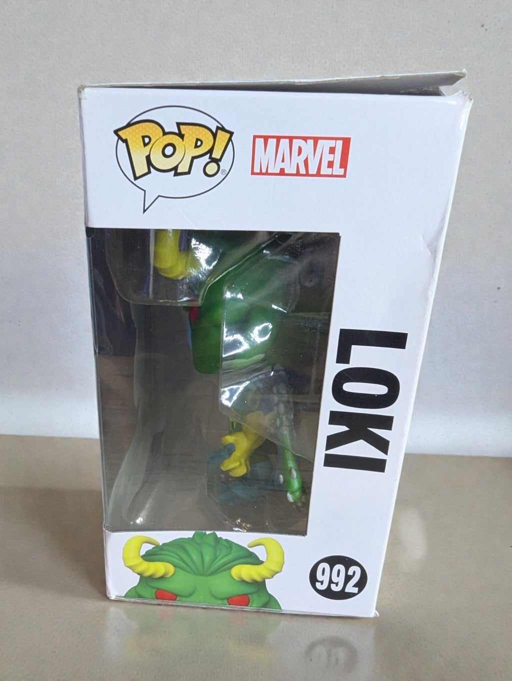Funko Pop Marvel Mech Strike Monster Hunters Loki #992, Imperfect Box