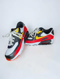 Nike Air Max 90 Kid's Sneakers, Size Youth 1-Red, Yellow, Black and White 