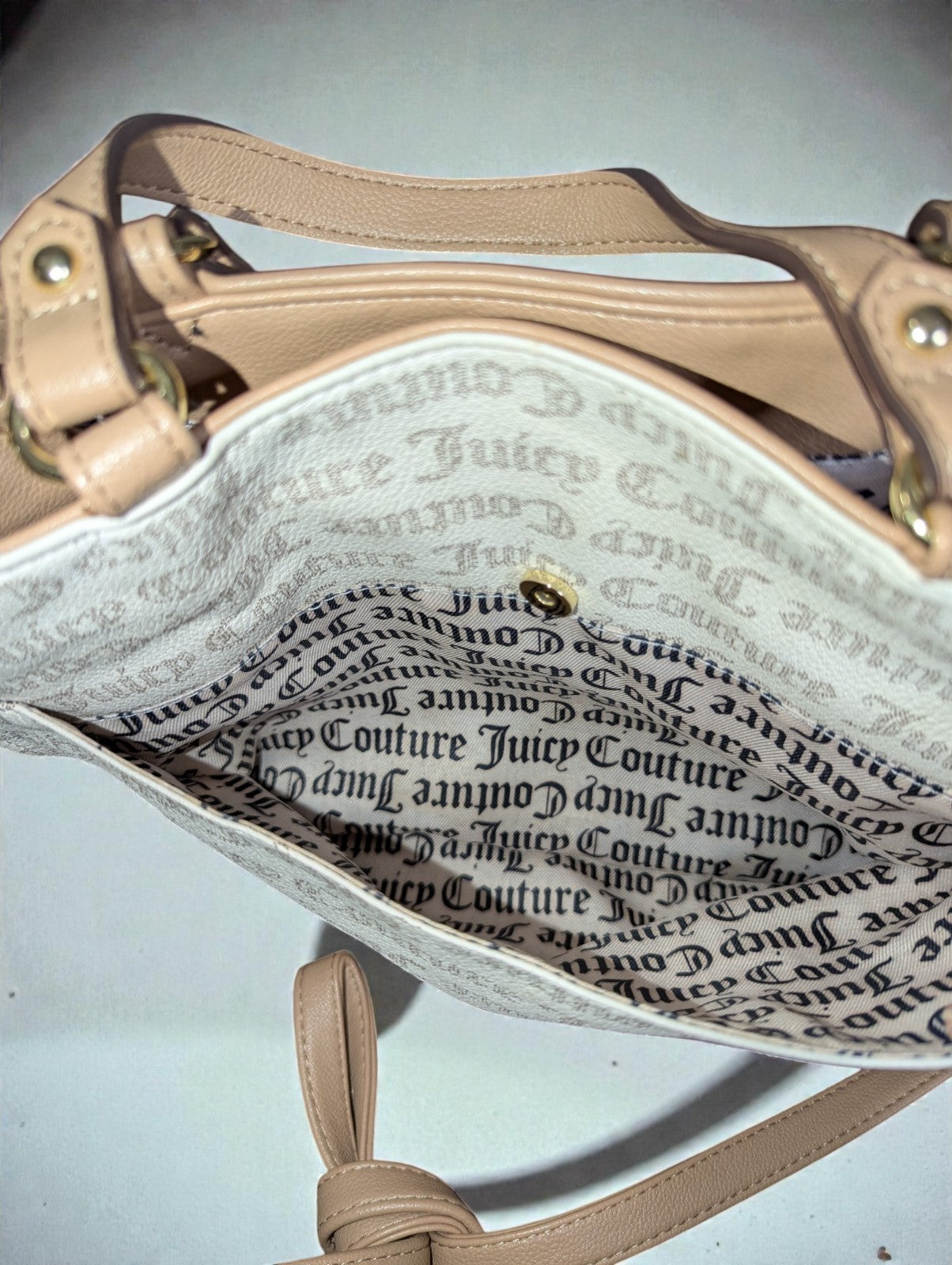 Juicy Couture Tan and Cream Shoulder Bag with Strap