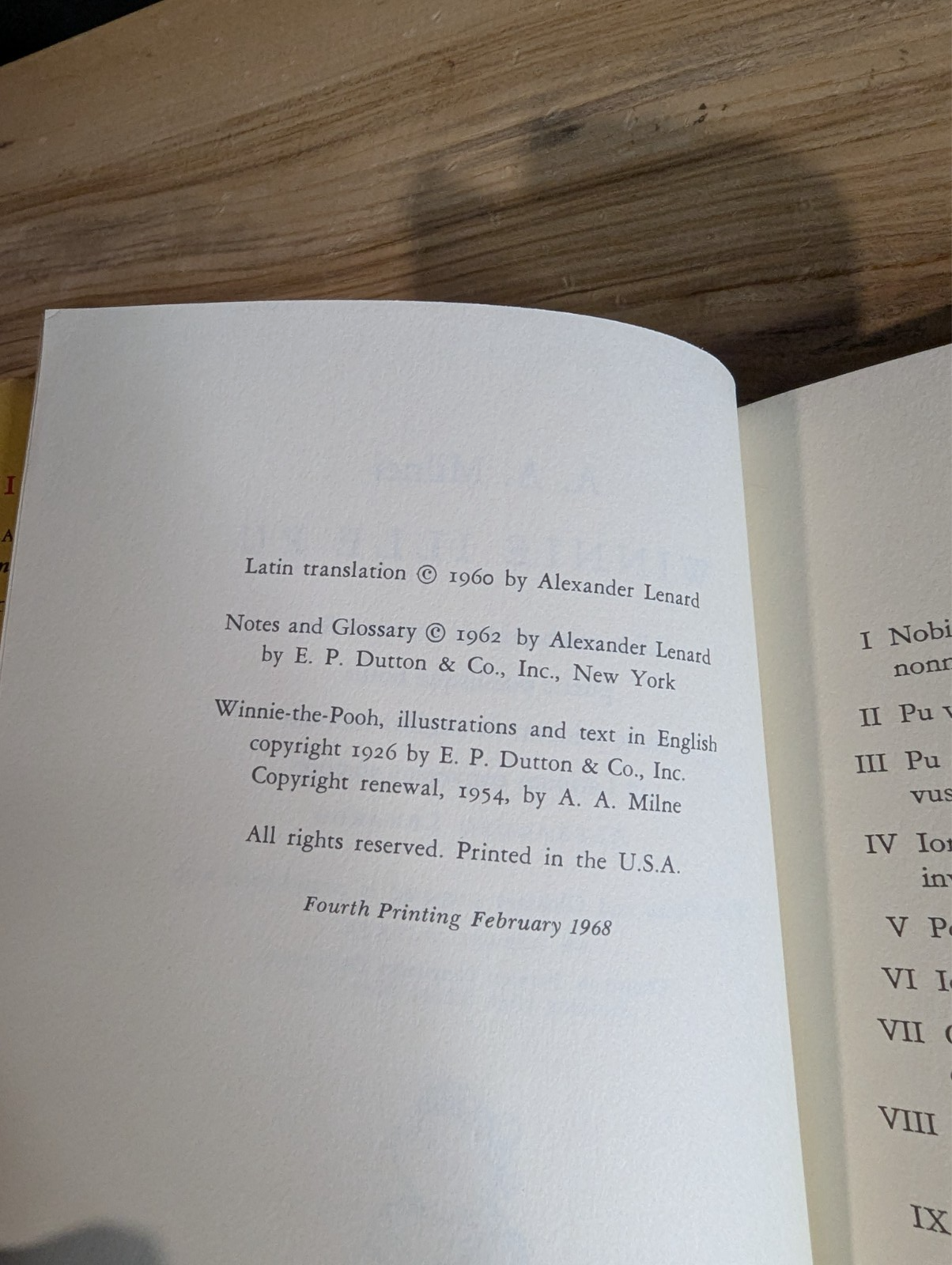 Vintage 1960s Winnie Ille Pu, Latin Translation, Hardcover