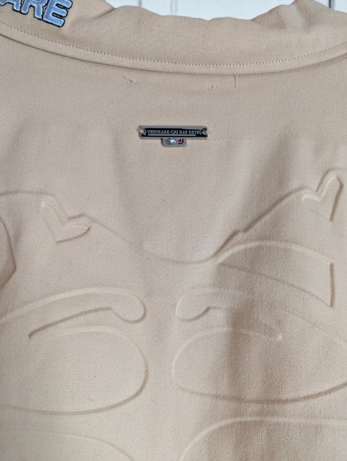 Very Rare Cyber Sigil Embossed Button-up Shirt Tan, Large (Button Missing Back)