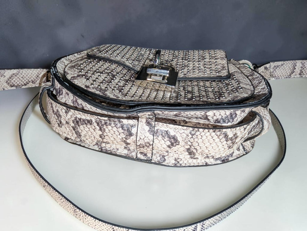 Steve Madden Baubress Snakeskin Crossbody Bag, Studded Snakeskin